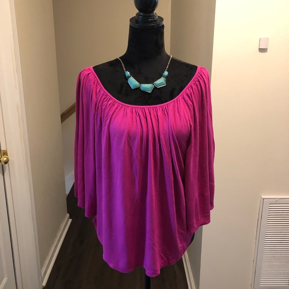 A.N.A brand cold shoulder, flowy sleeve top size S